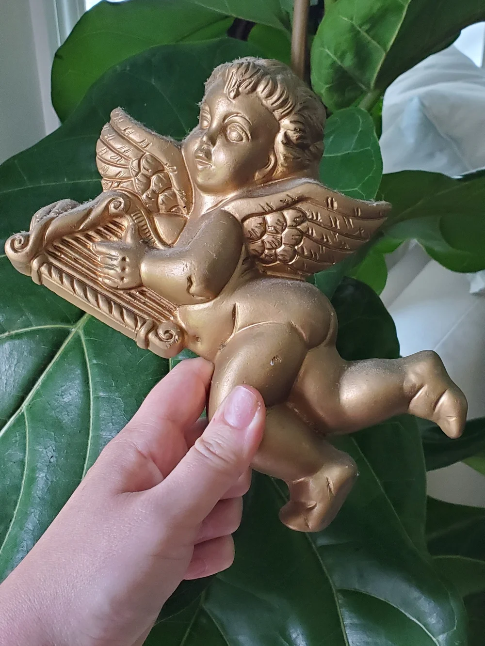 Gold Cherub Wall Accent Trio - Decorative Home Wall Decor